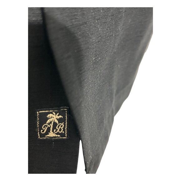 Tommy Bahama Embroidered Black Camp Shirt XXL 100% Rayon Short Sleeve Button-Up - Picture 7 of 13